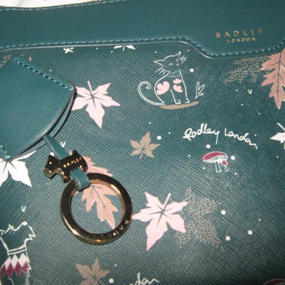 Like New Radley London Forest Friends (Green) Ziptop Crossbody Bag - Picture 1 of 14